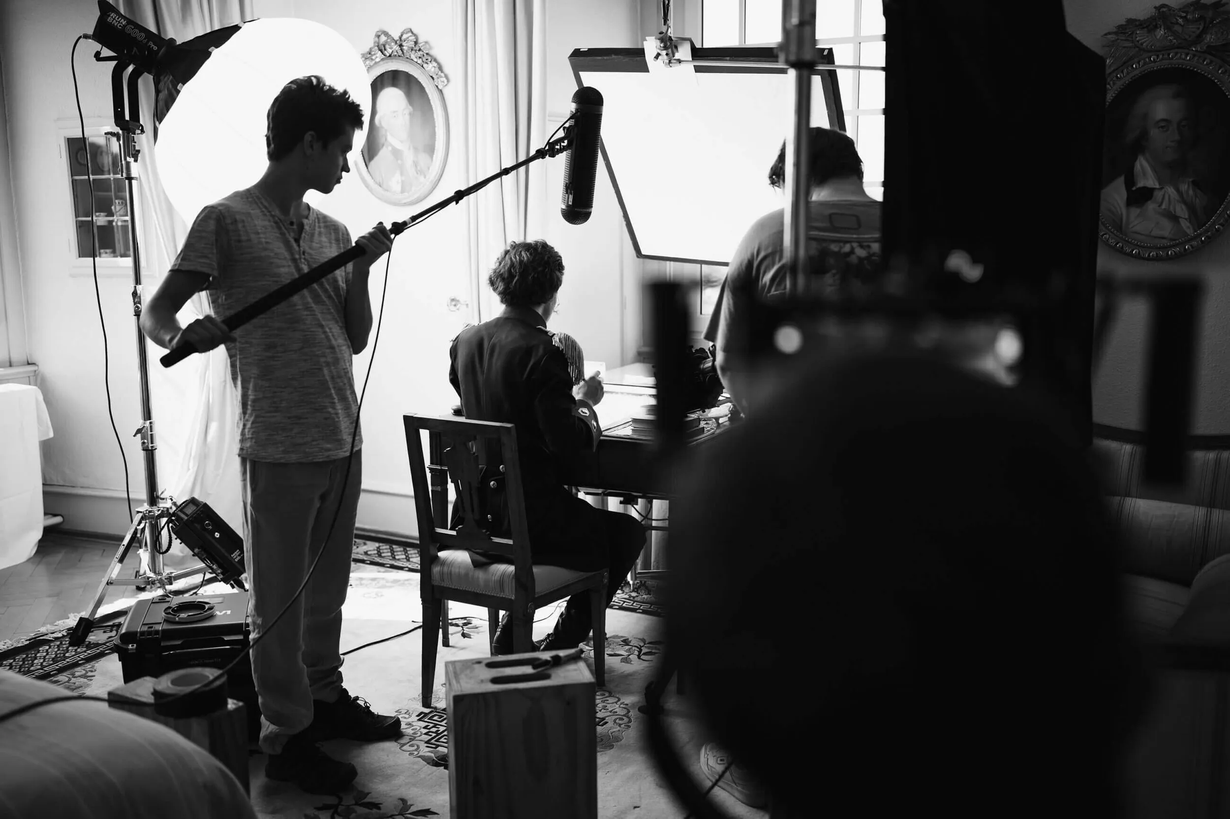 Behind the Scenes einer Interview-Aufnahme